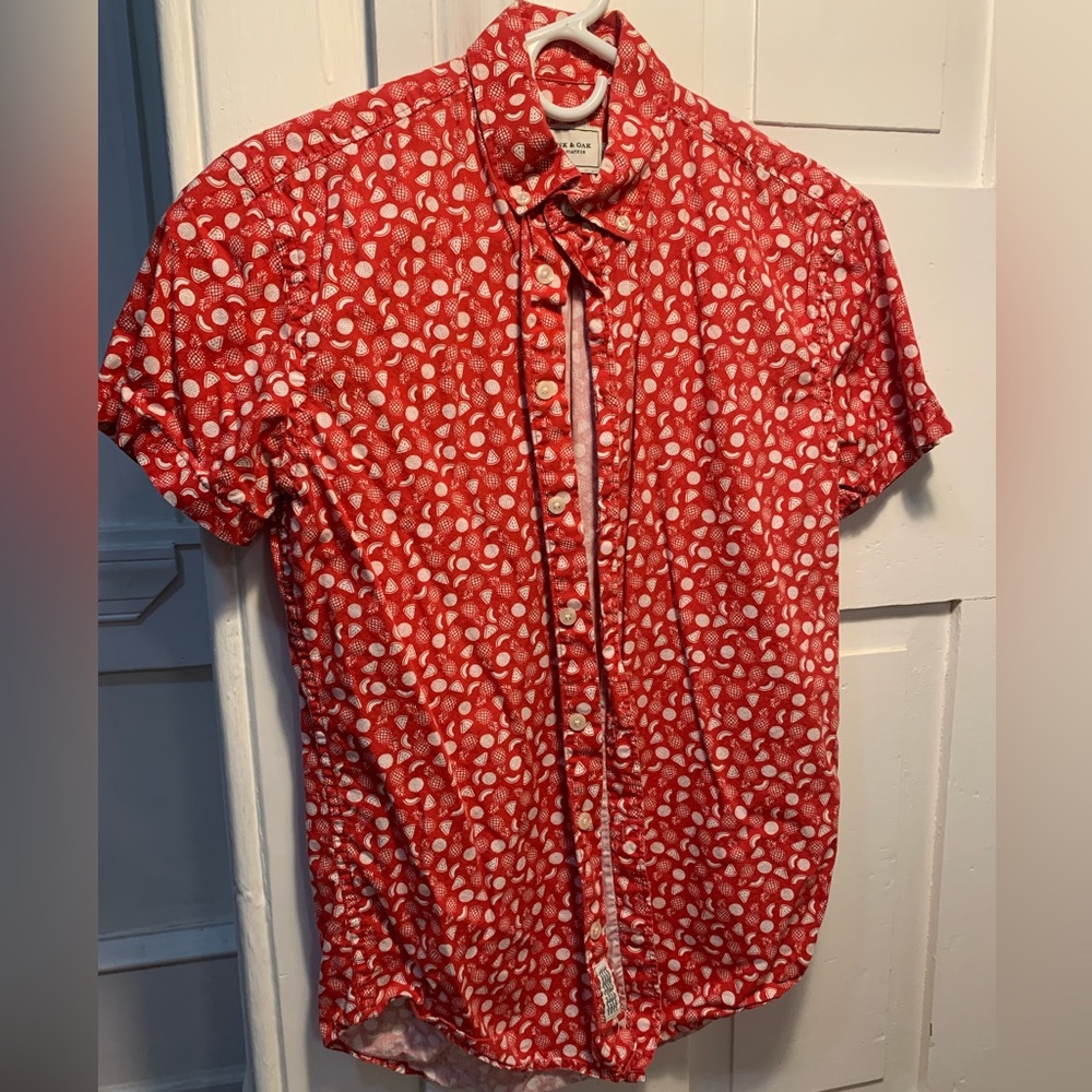 Frank & Oak Fruit-Patterned Short Sleeve